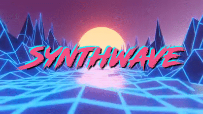 80-ųjų retro neoninė animacija