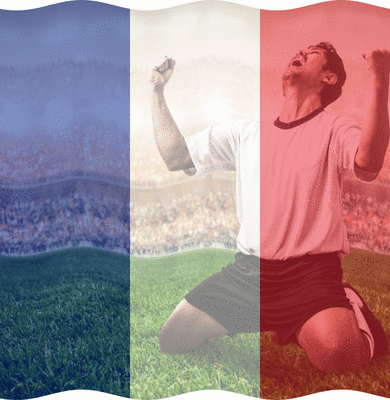Animeret fransk eller kroatisk flag med tilpasset foto i gennemsigtighed