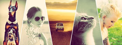 Facebook cover 5 pictures and 2 effects Photo frame effect