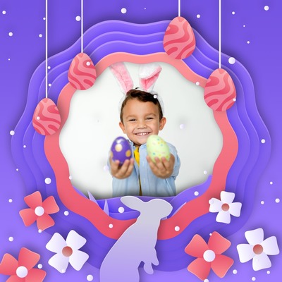 Easter bunny Photo frame effect
