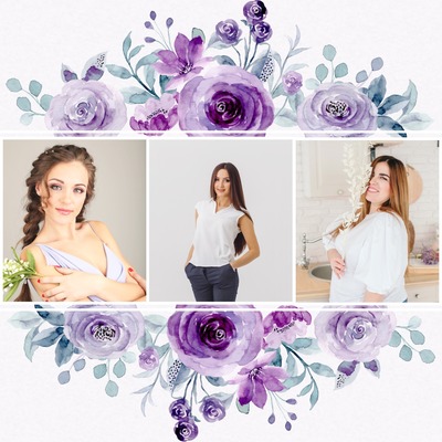 Mawar ungu Photomontage
