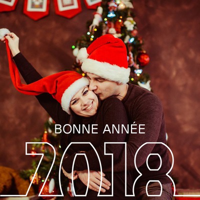 Nieuw jaar 2018 Fotomontage