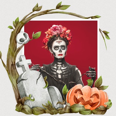 Halloween akvarell Fotomontage