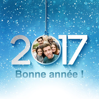 Happy new year 2017 Photo frame effect
