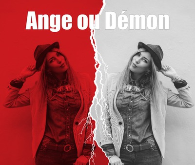 Ängel eller demon Fotomontage