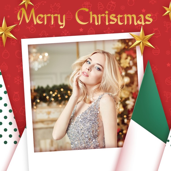 Christmas Polaroid Design Template | Pixiz