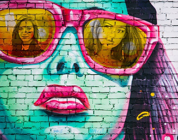 Photo montage Street art 2 photos - Pixiz