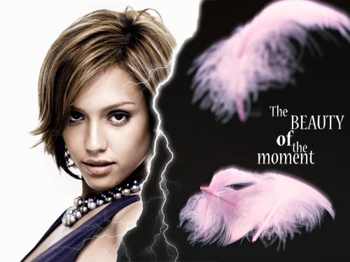 The beauty of the moment Photomontage