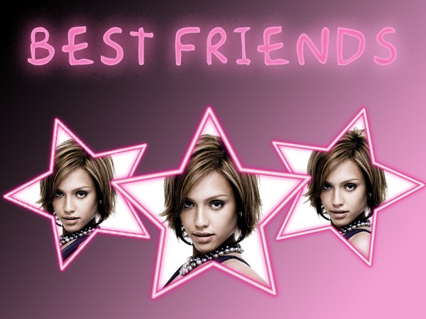 Best Friends Stars 3 pictures Photo frame effect