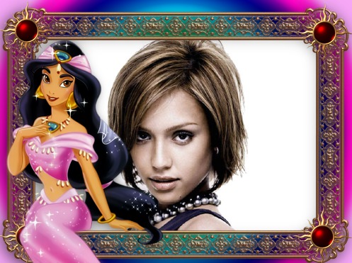 Prinzessin Jasmine Kinderrahmen Fotomontage