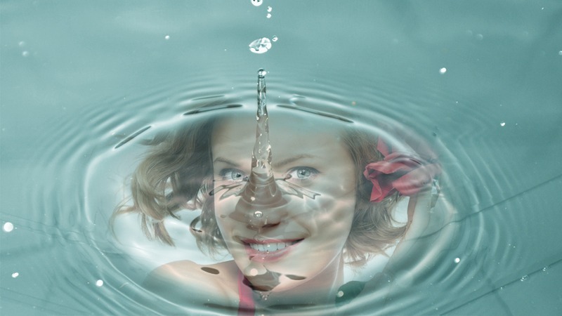 Waterdruppel Fotomontage