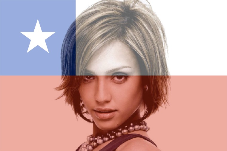 Chile flagg Fotomontasje