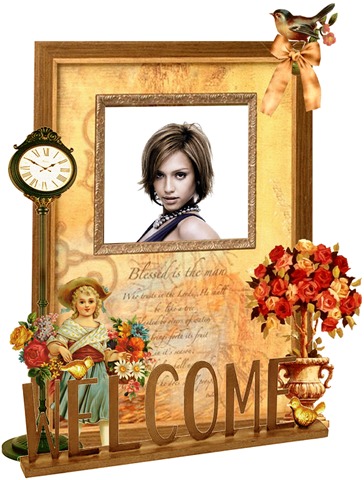 Pancarte Welcome Montage photo