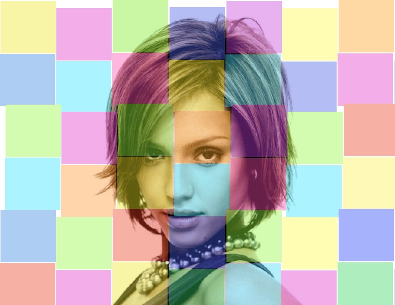 Mosaik aus Farben Fotomontage