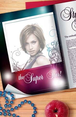 Okładka magazynu Super Star Fotomontaż