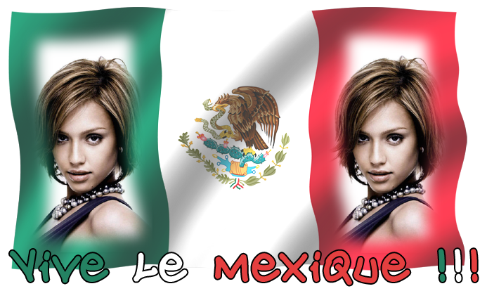 メキシコ万歳！国旗 フォトモンタージュ