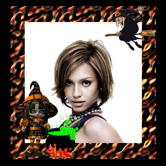 Halloween-Hexen Fotomontage
