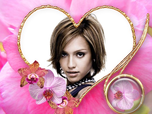 Hart ♥ Orchidee Fotomontage