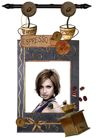 Znak za espresso kavu Fotomontaža