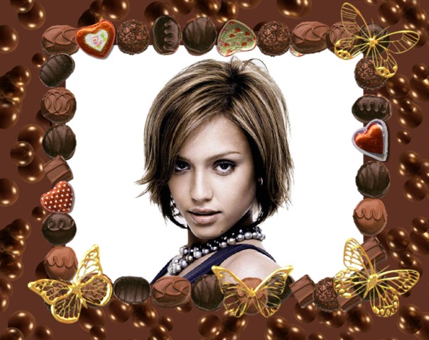 Cokelat Natal Kupu-Kupu Emas Photomontage
