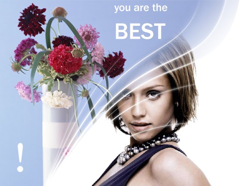 Blumenstrauß - Du bist der Beste Fotomontage