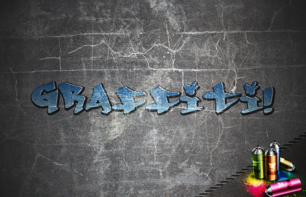 Текст ознаке графита плави Фотомонтажа
