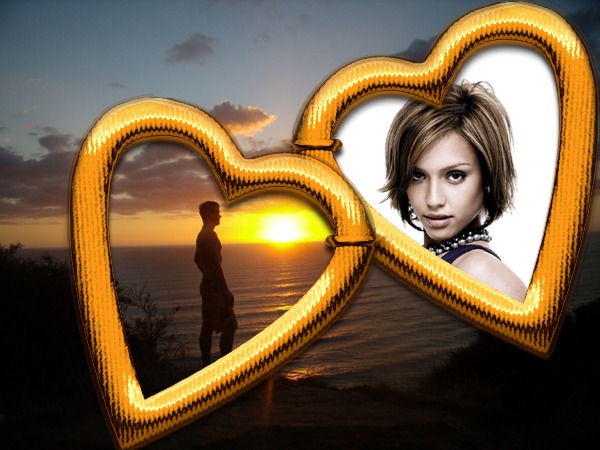 Golden Hearts ♥ Sunset Fotomontaža