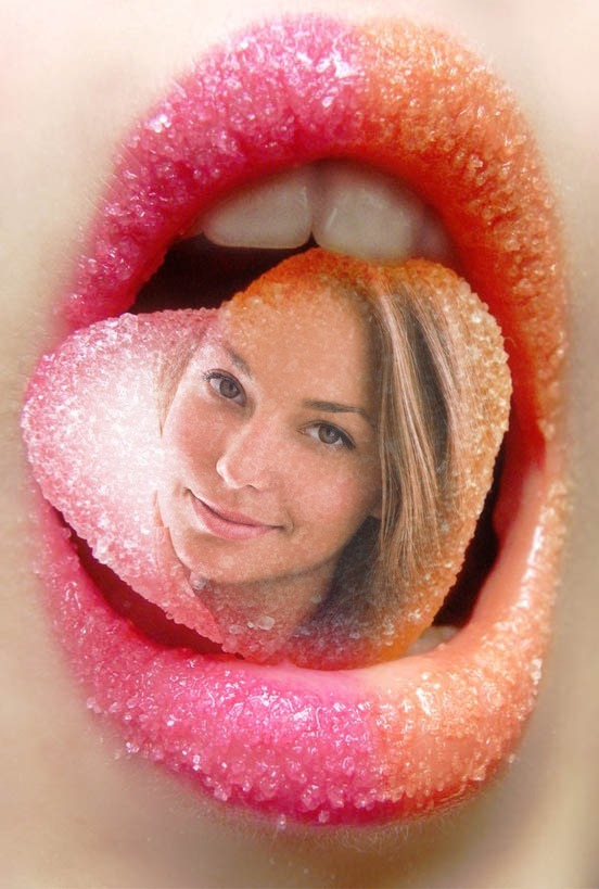 Süßigkeits-Mund-Lippen ♥ Fotomontage