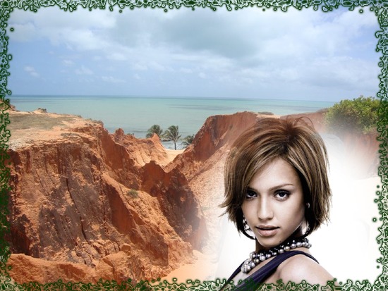 Felsen und Strand Fotomontage