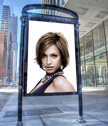 Tablón de anuncios New York Escena Montaje fotografico