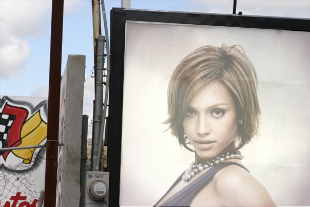 Billboard-Szene Fotomontage