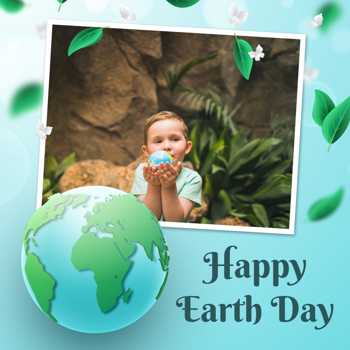 Earth Day Photo frame effect