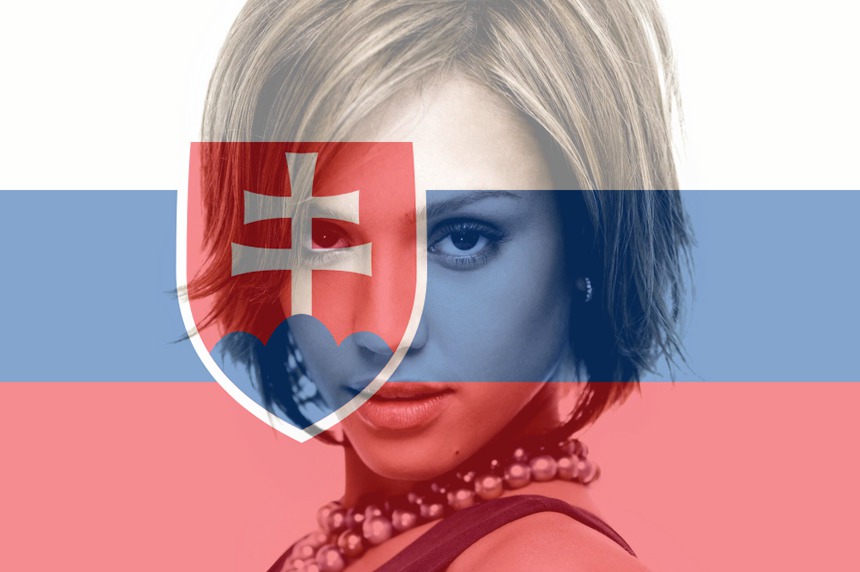 Bendera Slovakia Slovakia yang dapat disesuaikan Photomontage