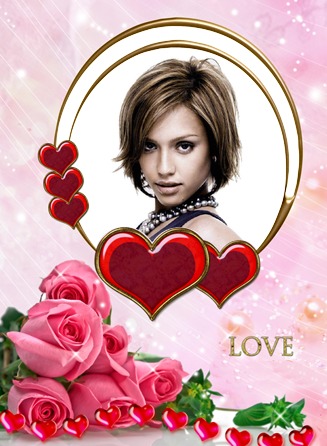 Love Roses Hearts Fotomontáž