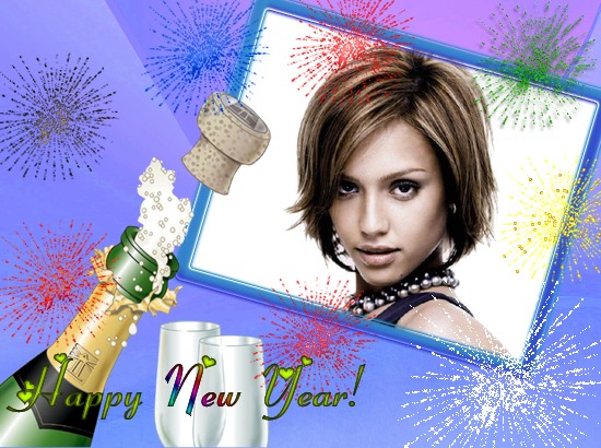 Godt nytår Godt nytår Champagne Fotomontage