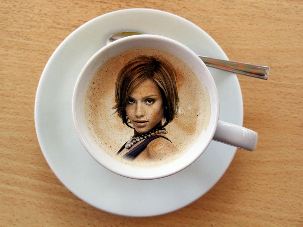 Šálka kávy Fotomontáž