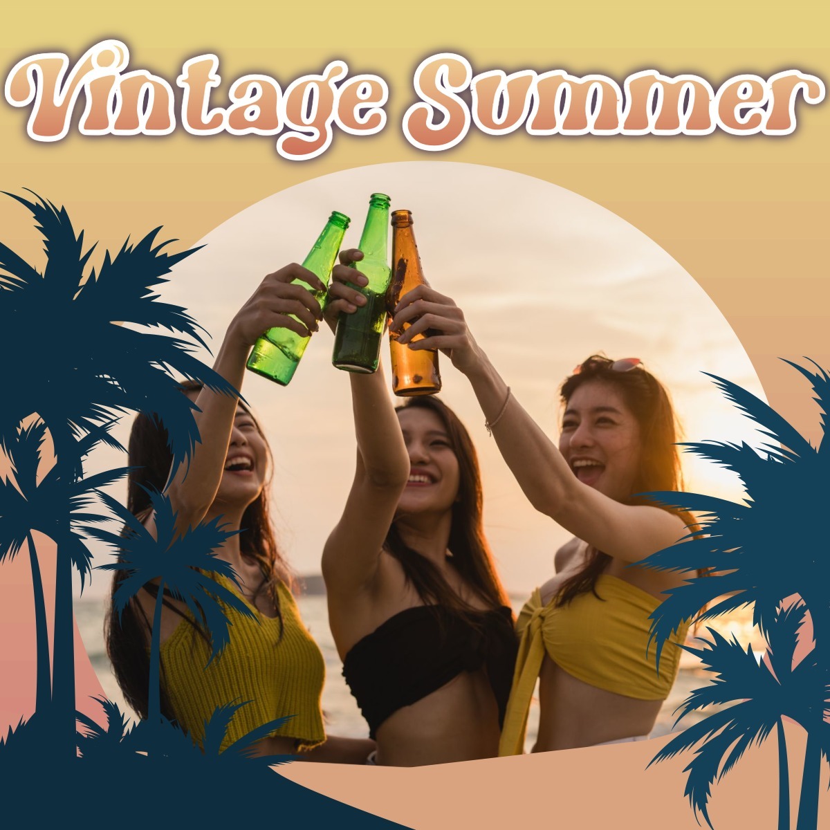 Vintage-Sommer Fotomontage
