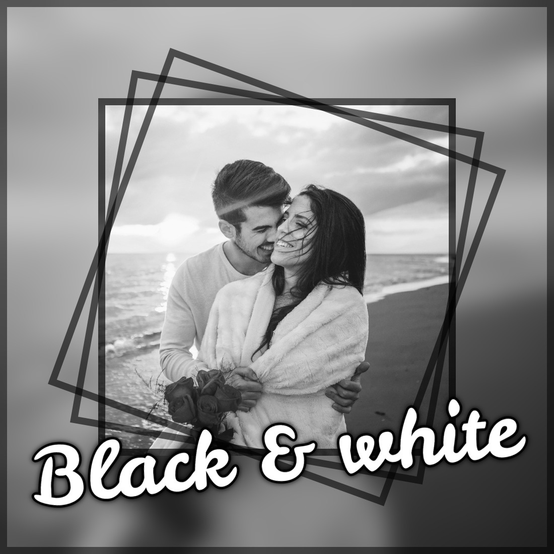 Black & white Фотомонтаж