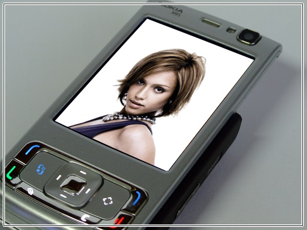 Scéna z mobilného telefónu Fotomontáž