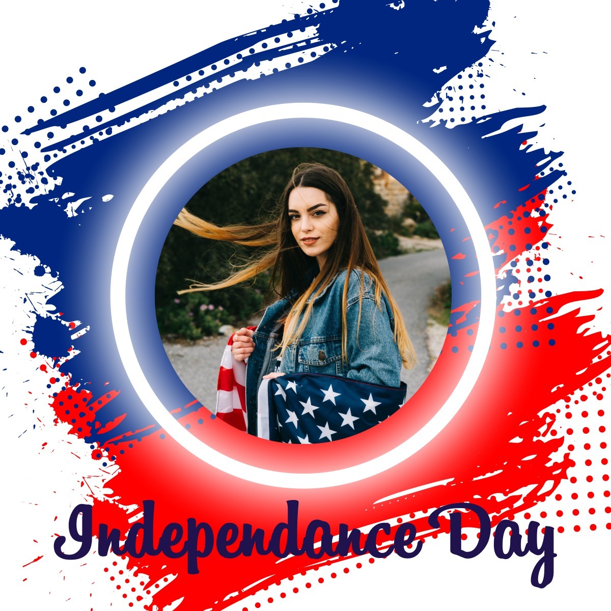 4th July Photo frame effect