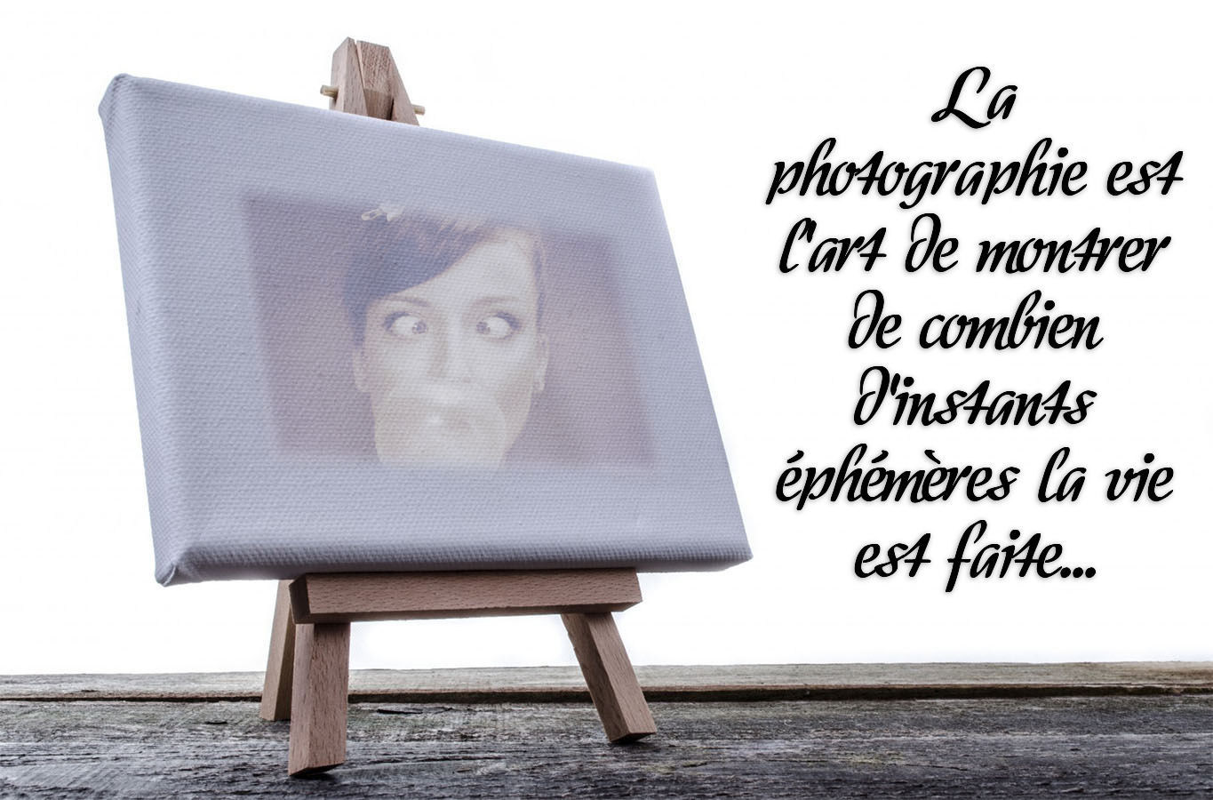 Painting on a canvas Photo frame effect