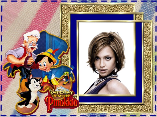 Marco infantil Pinocchio Disney Montaje fotografico