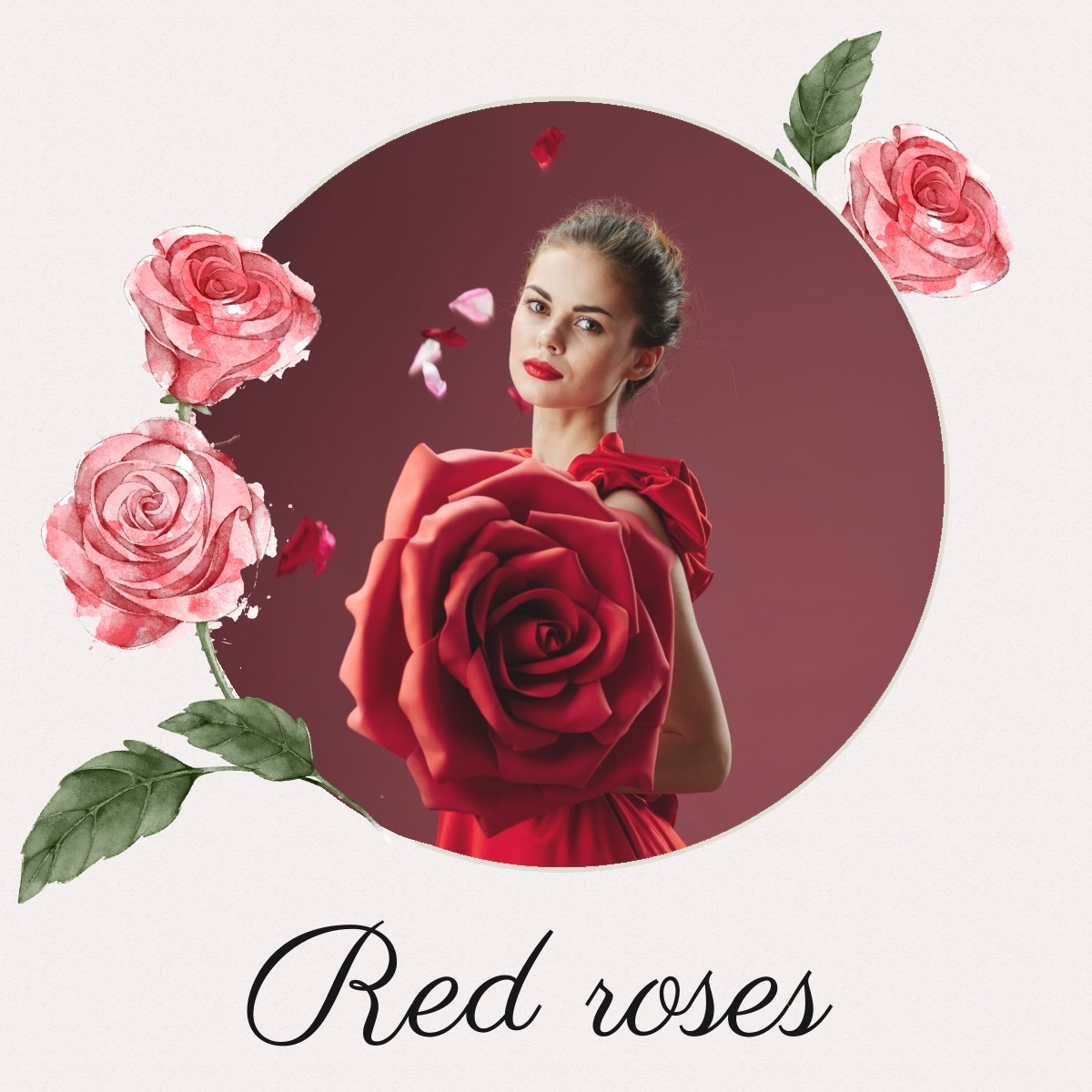 Červené růže Fotomontáž