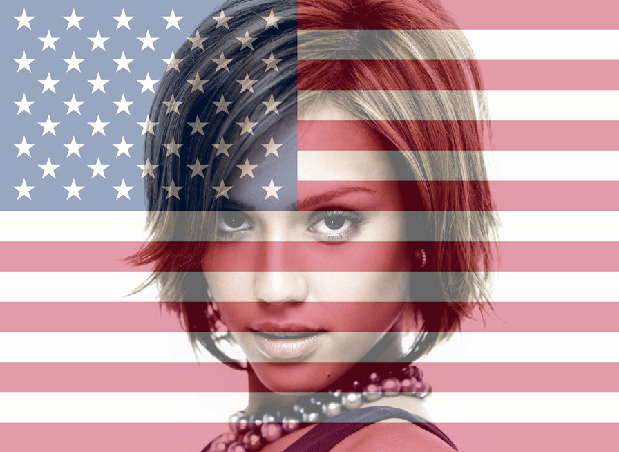 Pielāgojams Amerika / Amerikas / Amerikas Savienotās Valstis / ASV karogs Fotomontāža