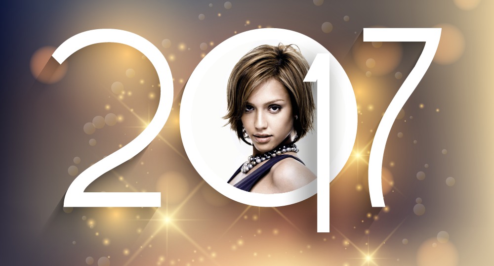 Yeni yıl 2017 Facebook kapağı Fotoğraf editörü