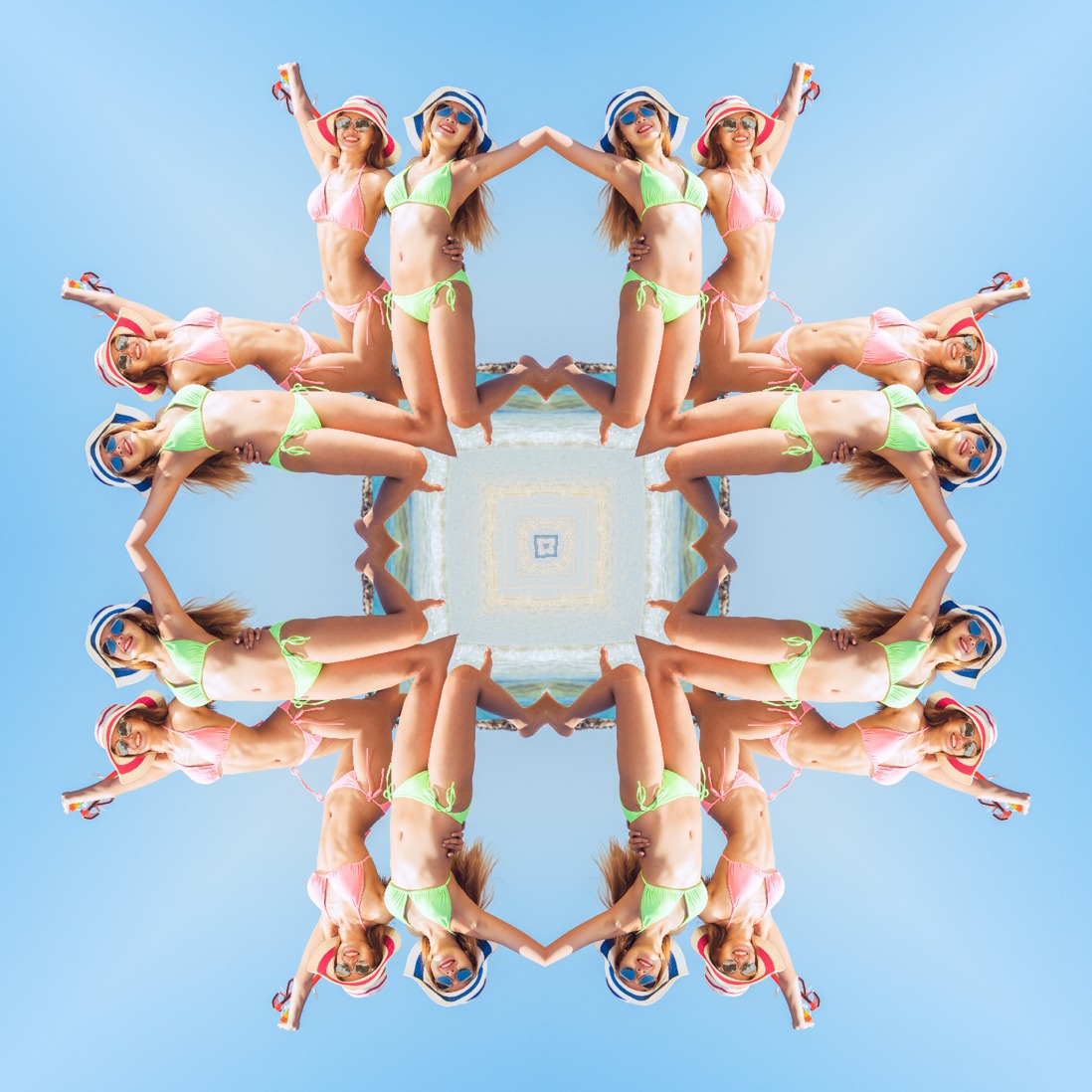 Foto Duplikat Kaleidoskop Photomontage