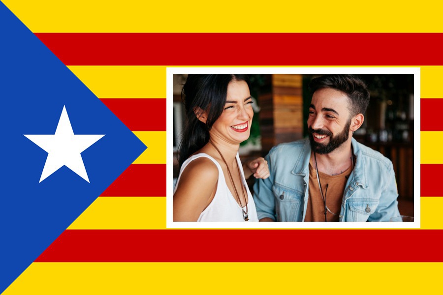 Bandera catalana Montaje fotografico