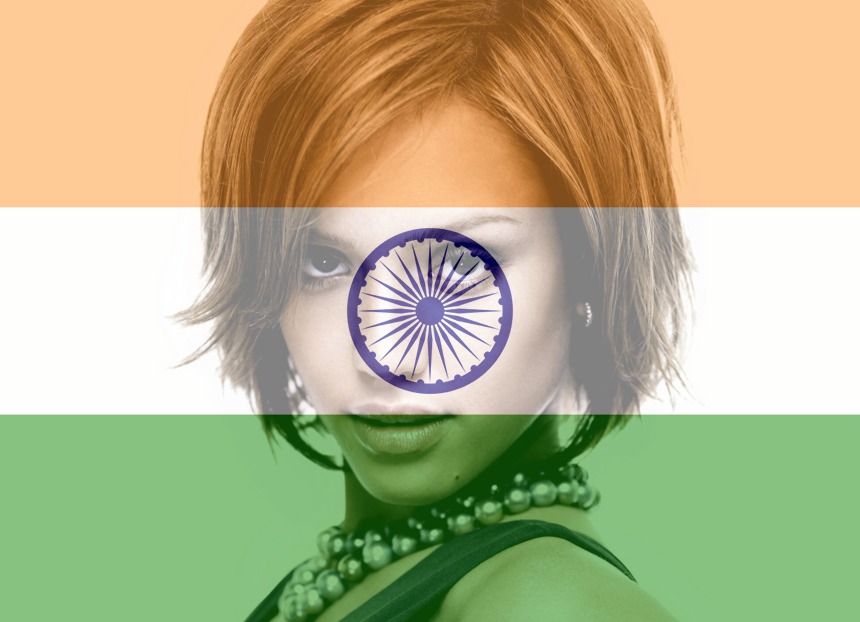 Zastava Indije Dan neovisnosti Indije Fotomontaža