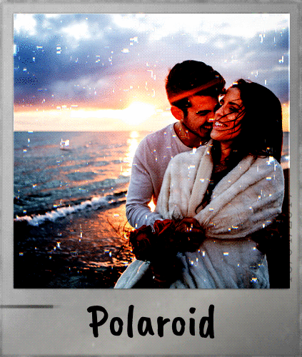 Verouderde polaroid Fotomontage