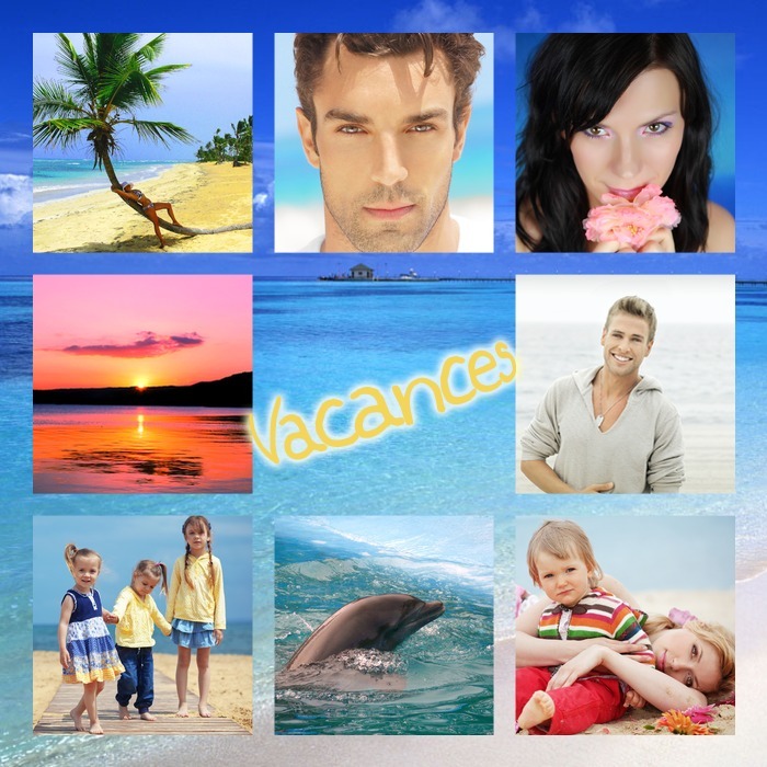 Collage di foto delle vacanze 8 Fotomontaggio